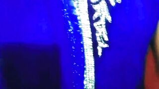 Indian Batty man Crossdresser Gaurisissy hard-core romp in Blue Lehanga