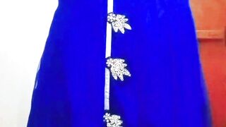 Indian Batty man Crossdresser Gaurisissy hard-core romp in Blue Lehanga