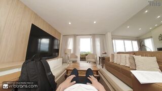 VRB Trans: Huge-titted Latina Ladyboy Romps Condom-free With A Sonnie At Home pt.two