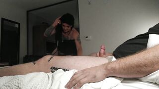 Crossdresser makes this man fall in love with a good head rubdown.