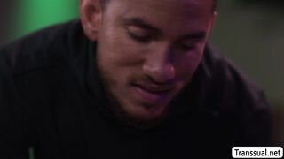 Huge bootie latina TRANSSEXUAL assfuck banged by her masseuse