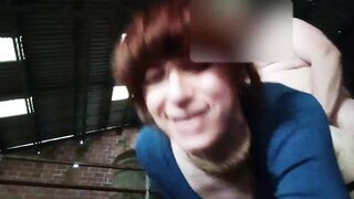 Puny TGirl fellate parent's manhood before being penetrated in the caboose