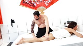 It was supposed to be just a rubdown, but I completed up in this lady's butt.