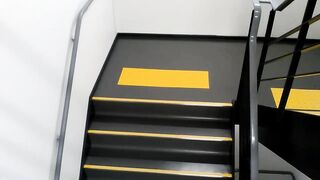 Tsukasa's Public Outdoor Exposure on the Emergency Staircase