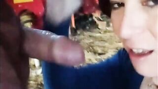 Ginormous father boink a petite transgender princess in the farm