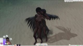 sims four transgirl cocksluts with immensely long hair on tropical intercourse island compilation