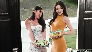 You need twat slurping and 2 transgender princess dicks to get over her