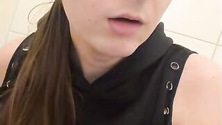 caged transgirl gets fucked by big bbc on toilets