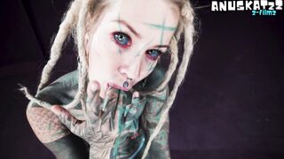 Tatted-up Pierced Whore Deep Gullet and Bum Shagging