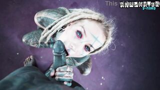 Tatted-up Pierced Whore Deep Gullet and Bum Shagging