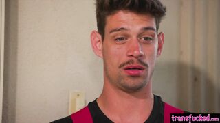 Big dick Michael DelRay put fire on with horny big dick shemale Ava Holt