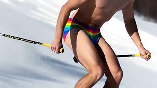 TRANS in SPORTS vol three. GOLF, HOCKEY, AND SKIING - Super hot AI generated Studs Athletes Toying Stiff in Gorgeous Crossdress Clothes