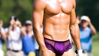 TRANS in SPORTS vol three. GOLF, HOCKEY, AND SKIING - Super hot AI generated Studs Athletes Toying Stiff in Gorgeous Crossdress Clothes