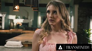 MESMERIZED - Small Honey Melody Marks Gets Steaming Internal cumshot By Her Trans Neighbor Gray Perrier