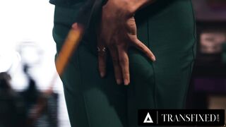 MESMERIZED - T-Female Lola Morena PENALIZED By Female domination Manager Ana Foxxx After Office Dickprint Mishap!