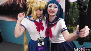 Futakuthon convention with Futa starlets and a bootylicious aficionado nymph