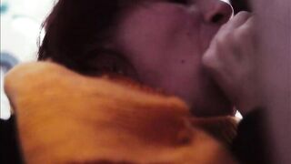 Lollipop in culo and jism in gullet for a uber-cute red-haired tgirl