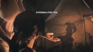 ▸ What Awaits Lara in the Temple? A Big Cock Shemale Ready to Explode Inside Her!