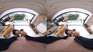 2 Latina Tgirls on Your Beefstick at Once in VR Threeway