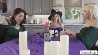 Observe Coco Lovelock boinked by this 2 steamy TRANSSEXUAL