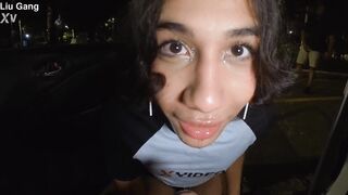 Girly TRANSSEXUAL Fuckslut Street Fellatio