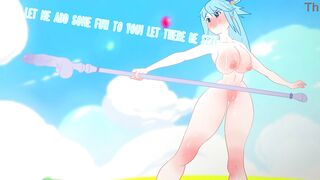 Konosyba: Gals with spears staged a "instruct" (hump) Aqua casts spunk-pumps on Megumin and Darkness ! Manga porn,Toon,Parody