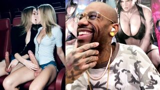 Sexy Naughty Immense Manmeat Transgender White Damsels Smooching In A Theater, Thicc Donk Latina Transgender Busting A Rigid Nads All Over Herself, Jizm Decorated Transgender Nubile, AI Generated