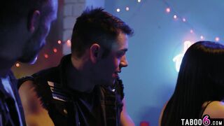 Diminutive man meat t-model Khloe Kay lovemaking with a biker stud after they encountered in a club