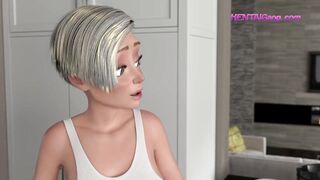 Sweet ANAL Make-Up Sex Melts the 3 Years Between Them ● Super Hot 3D FUTA Creampie