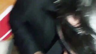 Hooded Dude Blowing Off Yovanka's Yam-sized Fuckpole