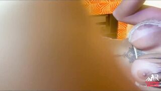 I began by taking everything off... I completed by nutting in his gullet.