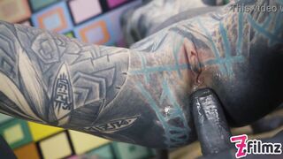 Tat duo FIRM POINT OF VIEW FUCK-A-THON - BUTT SEX pulverize, gapes, messy SUCKY-SUCKY, rectal internal cumshot, damsel ejaculation