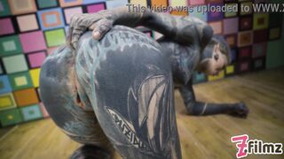 Tat duo FIRM POINT OF VIEW FUCK-A-THON - BUTT SEX pulverize, gapes, messy SUCKY-SUCKY, rectal internal cumshot, damsel ejaculation