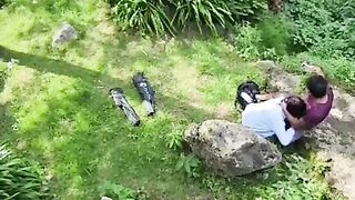 Duo caught on camera on a realm journey