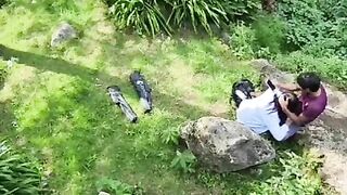 Duo caught on camera on a realm journey