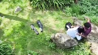 Duo caught on camera on a realm journey