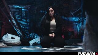 Futa Anime Plumper Damsel Wielded by Fuckfest Satan Turns Into Super-naughty Transgirl And Facefucks Nice Blondie