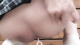 T-girl Ting xuan fuckef by playthings outdoors.