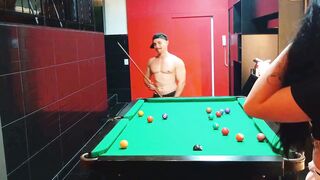 Toying pool in a hotel with a super-steamy ts from the south.