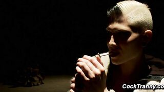 TS Danni Daniels Dominates Two Guys Rough Anal Fucking And Double Creampie