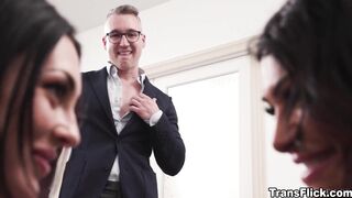 Baxxx gets into a heated threesome fuck sesh with Victoria Grant and Charlotte Sins