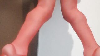 Red Lingerie crossdresser teasing