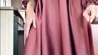 Fatima stripping in her camper