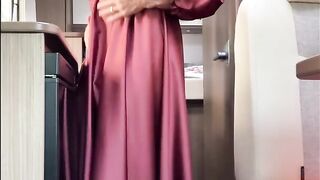 Fatima stripping in her camper