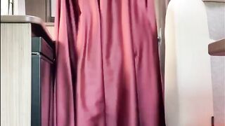 Fatima stripping in her camper