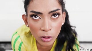 three Warm TRANSSEXUAL In Horny Crew Have fun