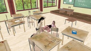 Cool Woman Bangs T-girl Backside While Transgender princess Inhales Another in 3 DIMENSIONAL 3some Hentaiv