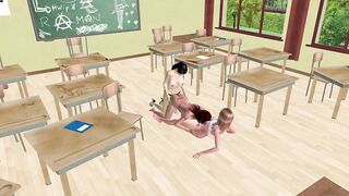 Cool Woman Bangs T-girl Backside While Transgender princess Inhales Another in 3 DIMENSIONAL 3some Hentaiv