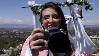 Shemale bride analed by bff and fucks photographer and wife