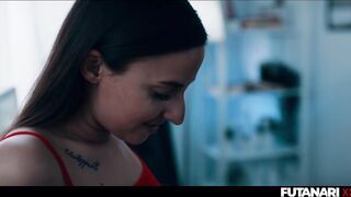 Futa Girl-girl Stepsisters - Tgirl T-girl Boinks & Creampies Nerdy Platinum-blonde Woman